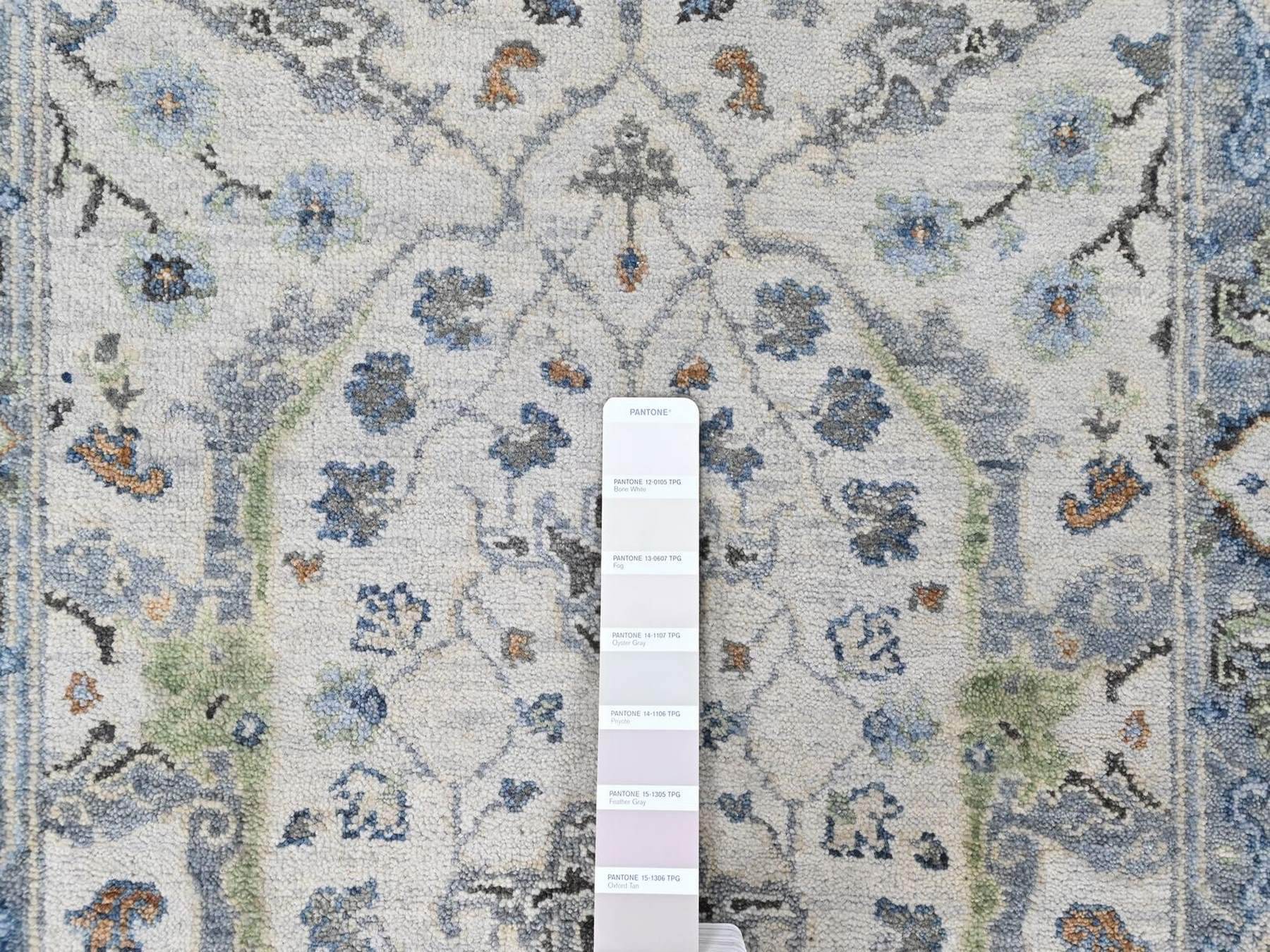 Oushak Oushak hand-knotted wool runner in Gray, 2'7" x 13'9" — SKU O010406 (view 4)