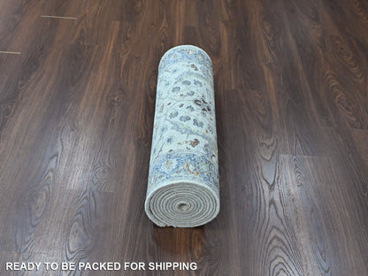 Oushak Oushak hand-knotted wool runner in Gray, 2'7" x 13'9" — SKU O010406 (view 6)