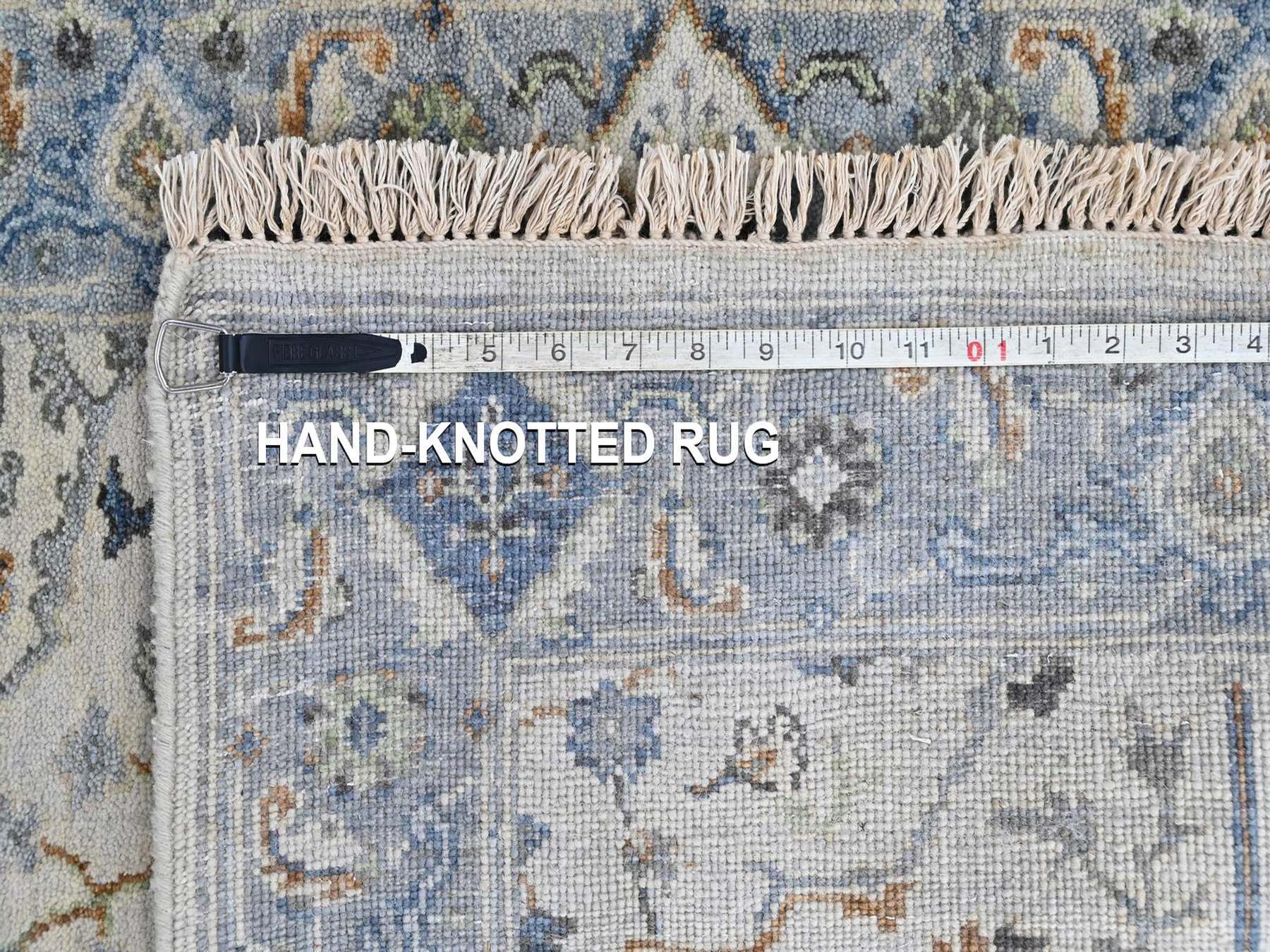 Oushak Oushak hand-knotted wool runner in Gray, 2'7" x 13'9" — SKU O010406 (view 8)