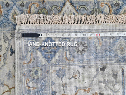 Oushak Oushak hand-knotted wool runner in Gray, 2'7" x 13'9" — SKU O010406 (view 8)