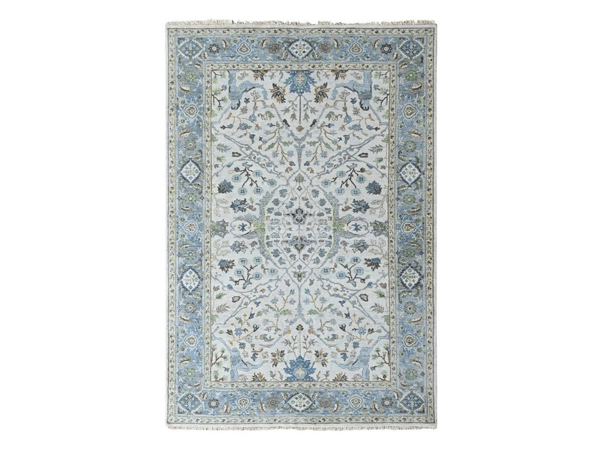 Oushak Oushak hand-knotted wool rug in Gray, 6' x 8'10" — SKU O010407