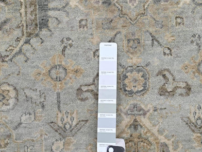 Green 5'9" x 5'10" Heriz Hand knotted Wool Rug - Sku: O010409