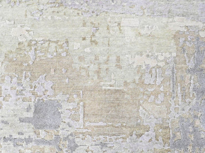 Modern / Contemporary hand-knotted wool/silk rug in Purple, 8'11" x 11'11" — SKU O010411 (view 8)