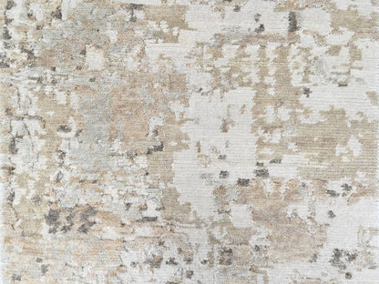 Green 1'11" x 2'10" Modern and Contemporary Hand knotted Wool/Silk Rug - Sku: O010412