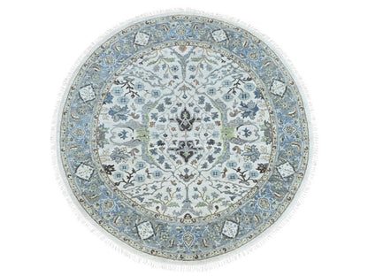 Oushak Oushak hand-knotted wool rug in Gray, 6'11" x 6'11" — SKU O010414