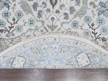 Oushak Oushak hand-knotted wool rug in Gray, 6'11" x 6'11" — SKU O010414 (view 3)