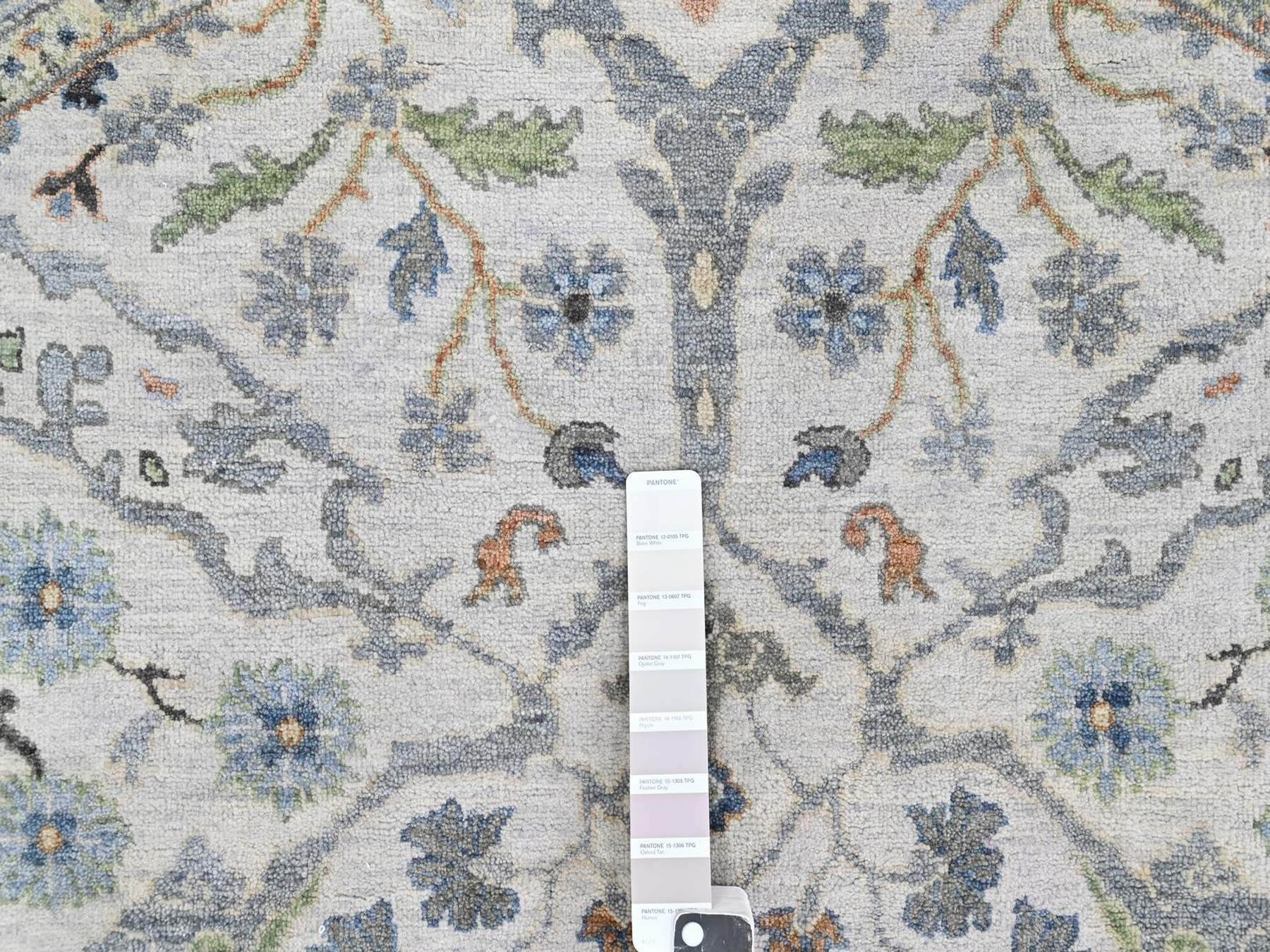 Oushak Oushak hand-knotted wool rug in Gray, 6'11" x 6'11" — SKU O010414 (view 4)