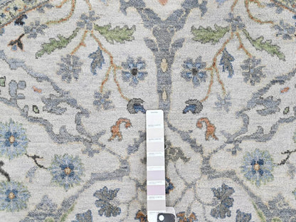 Oushak Oushak hand-knotted wool rug in Gray, 6'11" x 6'11" — SKU O010414 (view 4)