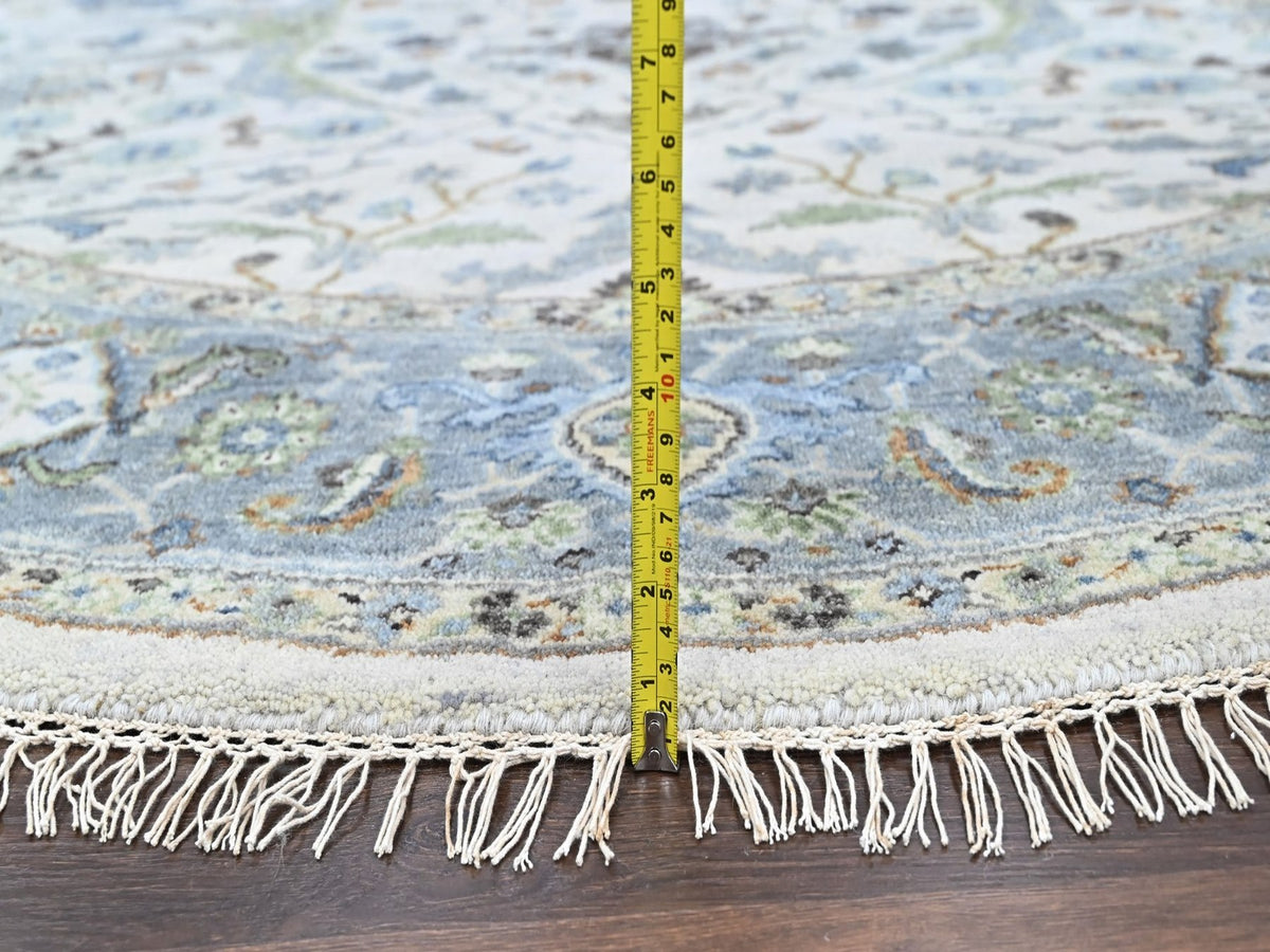 Oushak Oushak hand-knotted wool rug in Gray, 6'11" x 6'11" — SKU O010414 (view 7)