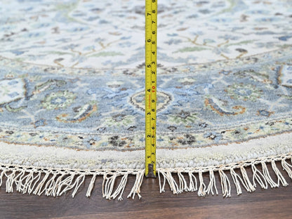Oushak Oushak hand-knotted wool rug in Gray, 6'11" x 6'11" — SKU O010414 (view 7)