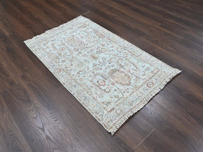 Mahal Oushak hand-knotted wool rug in Gray, 3'1" x 4'11" — SKU O010415 (view 2)