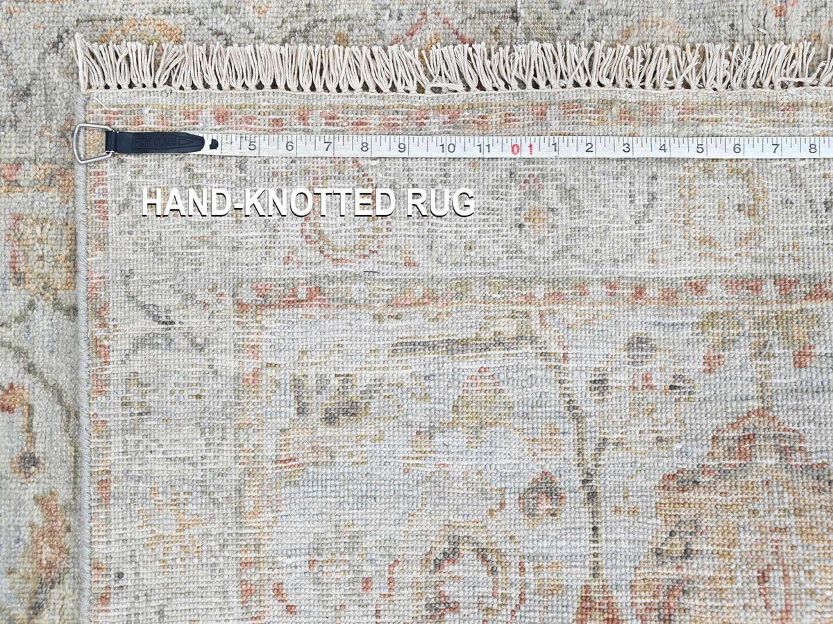 Mahal Oushak hand-knotted wool rug in Gray, 3'1" x 4'11" — SKU O010415 (view 8)