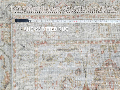 Mahal Oushak hand-knotted wool rug in Gray, 3'1" x 4'11" — SKU O010415 (view 8)