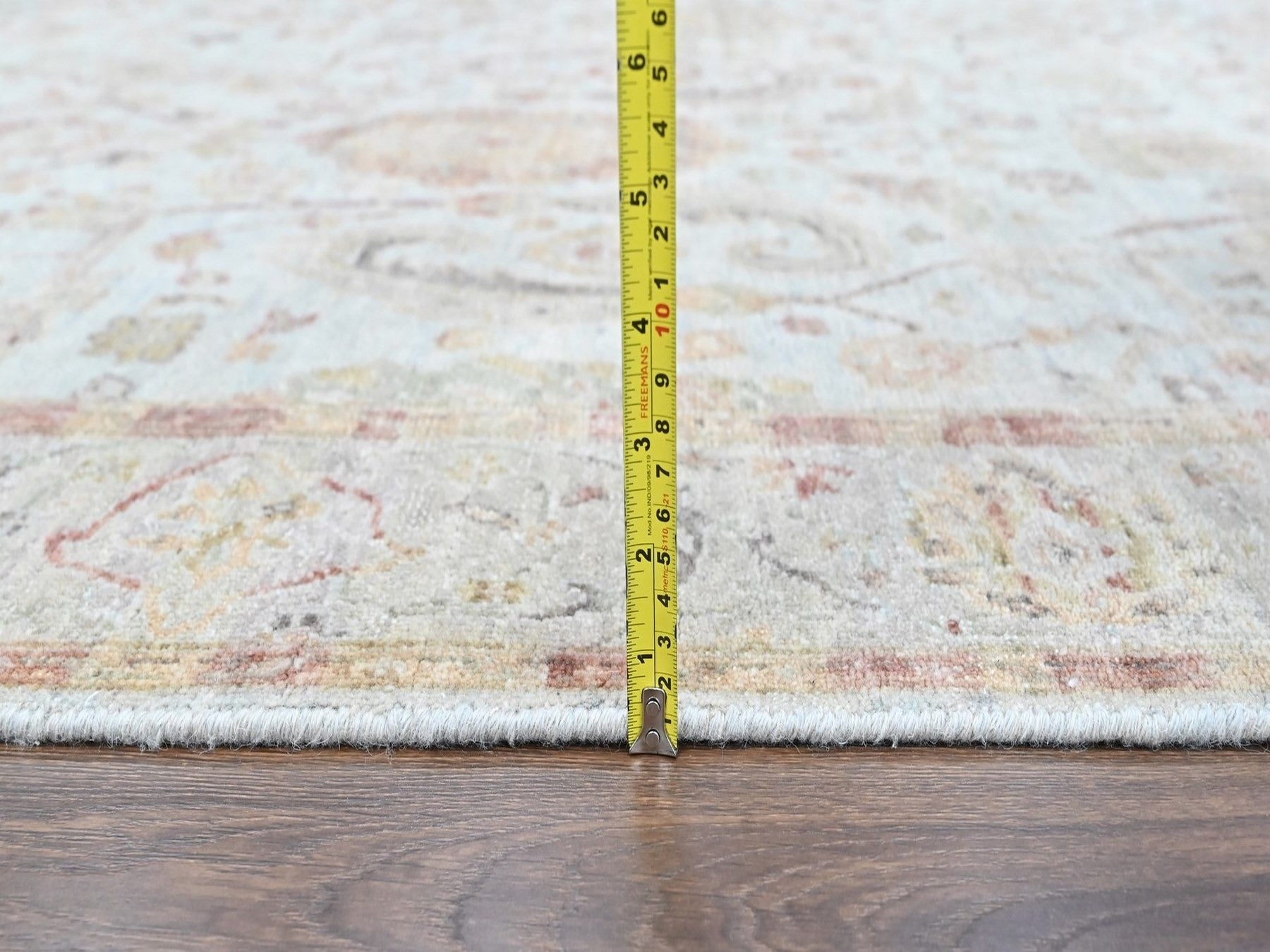 Mahal Oushak hand-knotted wool rug in Gray, 5' x 7' — SKU O010416 (view 7)