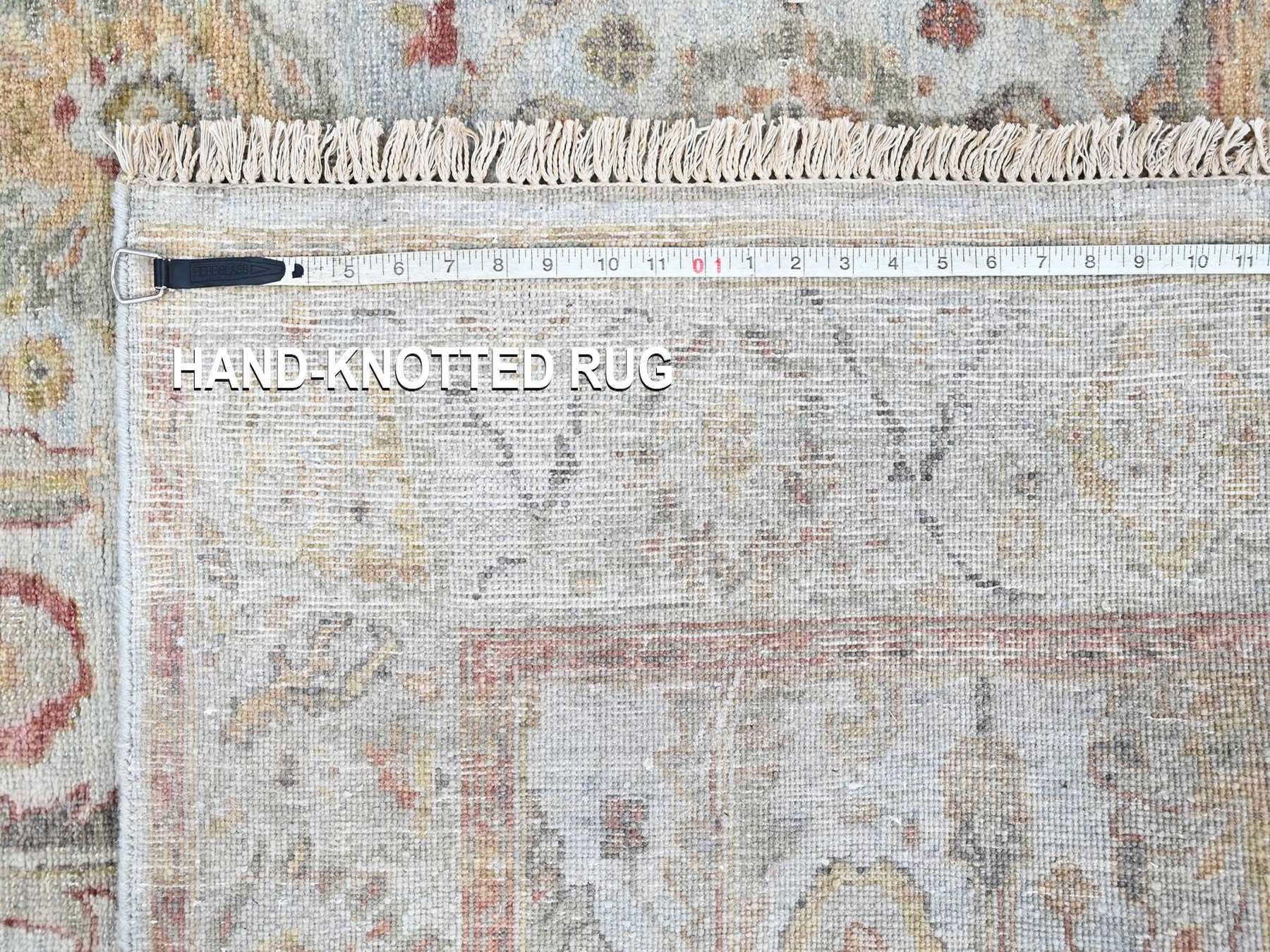 Mahal Oushak hand-knotted wool rug in Gray, 5' x 7' — SKU O010416 (view 8)