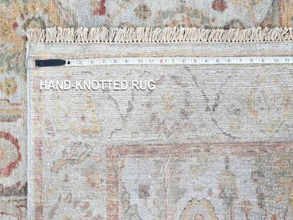 Mahal Oushak hand-knotted wool rug in Gray, 5' x 7' — SKU O010416 (view 8)