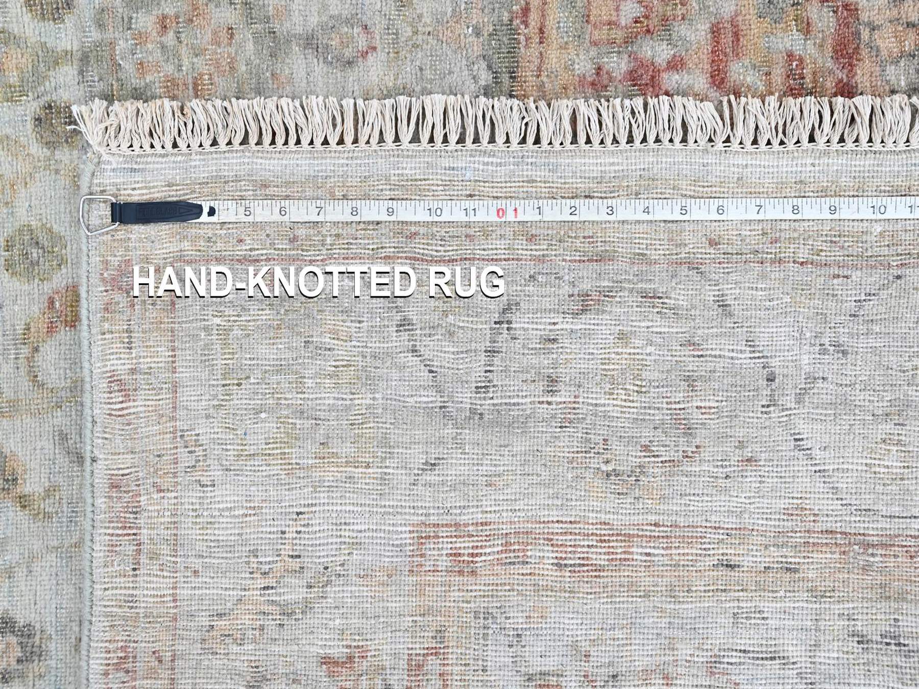 Mahal Oushak hand-knotted wool rug in Gray, 5'11" x 8'10" — SKU O010417 (view 8)