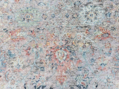 Pink 4'11" x 7'1" Oushak And Peshawar Hand knotted Wool Rug - Sku: O010420