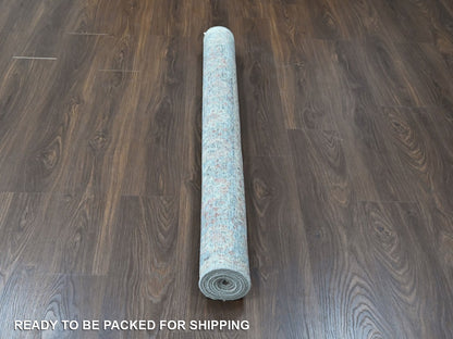 Pink 4'11" x 7'1" Oushak And Peshawar Hand knotted Wool Rug - Sku: O010420