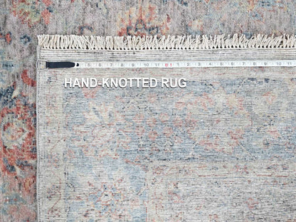 Pink 6'0" x 8'10" Oushak And Peshawar Hand knotted Wool Rug - Sku: O010421
