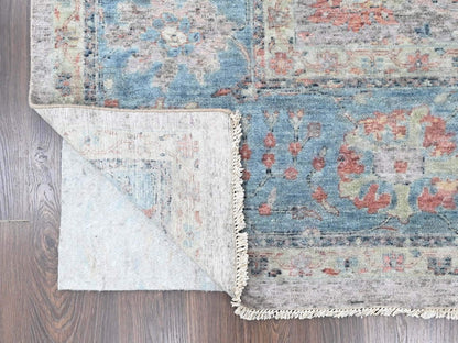 Pink 12'0" x 14'9" Oushak And Peshawar Hand knotted Wool Rug - Sku: O010424