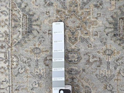 Green 2'0" x 2'11" Heriz Hand knotted Wool Rug - Sku: O010428