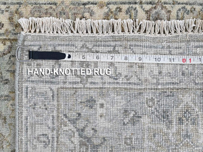 Green 2'0" x 2'11" Heriz Hand knotted Wool Rug - Sku: O010428