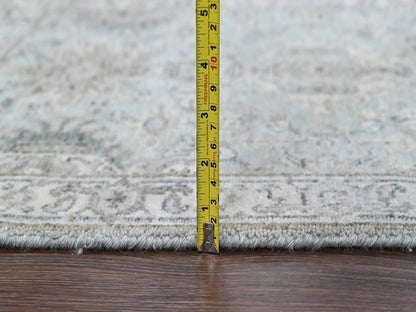 Green 1'11" x 2'11" Heriz Hand knotted Wool Rug - Sku: O010429