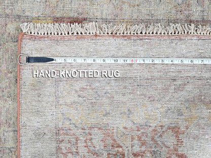 Mahal Oushak hand-knotted wool rug in Ivory, 3' x 4'10" — SKU O010432 (view 8)