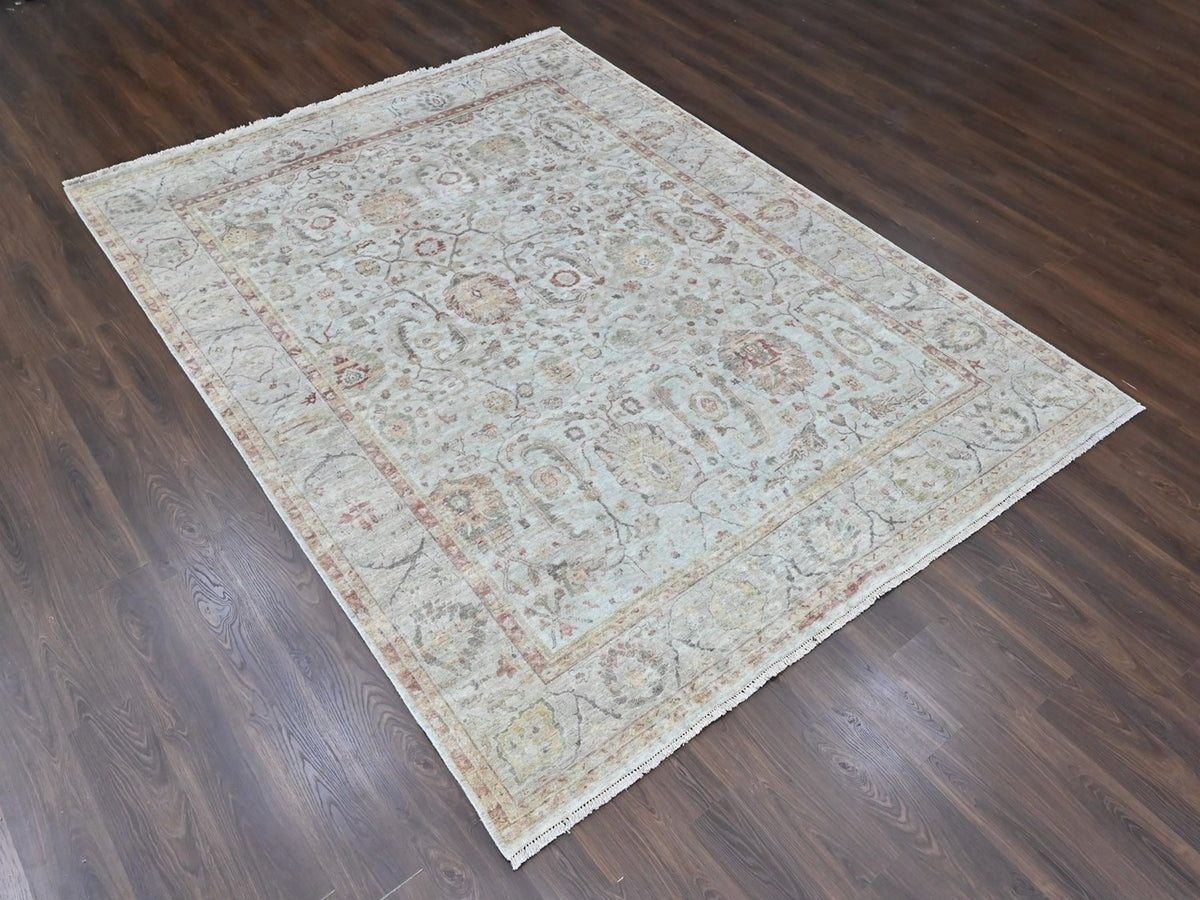 Mahal Oushak hand-knotted wool rug in Gray, 9' x 12' — SKU O010435 (view 3)
