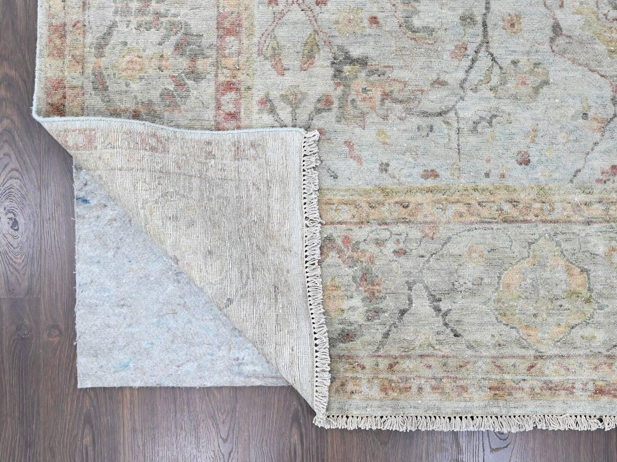 Mahal Oushak hand-knotted wool rug in Gray, 9' x 12' — SKU O010435 (view 4)