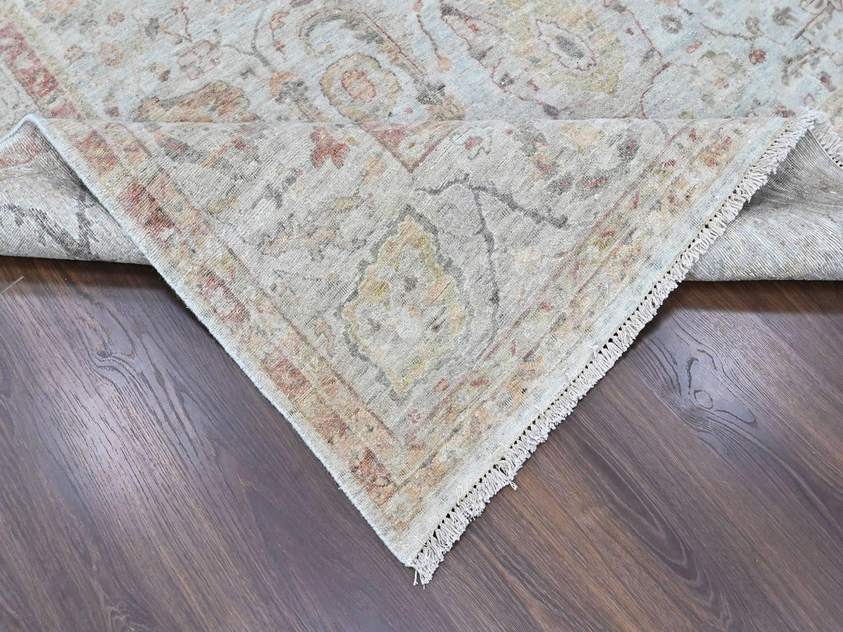Mahal Oushak hand-knotted wool rug in Gray, 9' x 12' — SKU O010435 (view 6)
