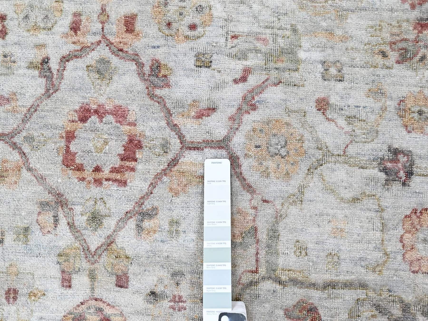 Mahal Oushak hand-knotted wool rug in Gray, 9' x 12' — SKU O010435 (view 7)