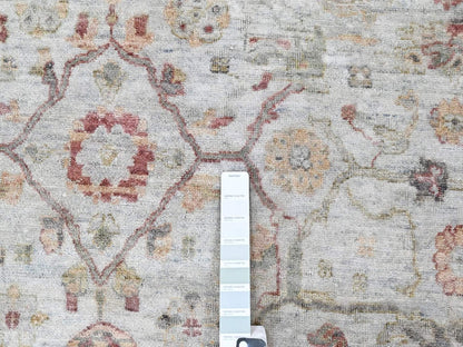 Mahal Oushak hand-knotted wool rug in Gray, 9' x 12' — SKU O010435 (view 7)