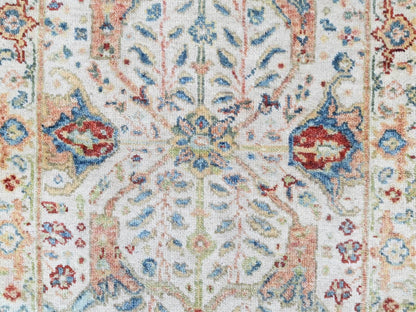 Ivory 2'0" x 2'11" Oushak And Peshawar Hand knotted Wool Rug - Sku: O010445