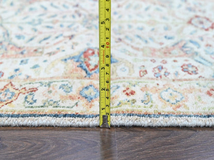 Mahal Oushak hand-knotted wool rug in Ivory, 2' x 2'11" — SKU O010445 (view 6)