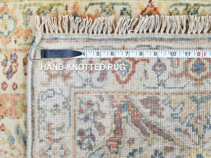 Mahal Oushak hand-knotted wool rug in Ivory, 2' x 2'11" — SKU O010445 (view 7)
