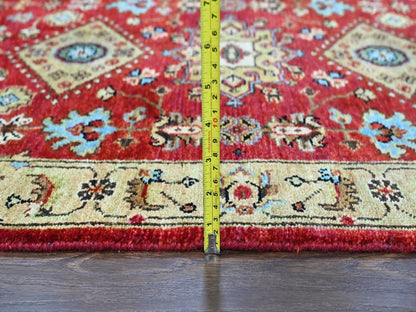 Heriz hand-knotted wool runner in Red & Beige, 2'7" x 8'1" — SKU O010447 (view 7)