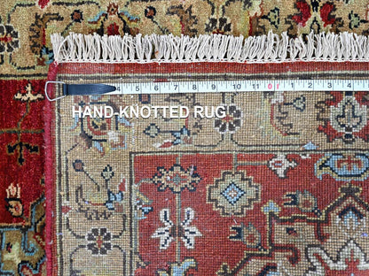 Heriz hand-knotted wool runner in Red & Beige, 2'7" x 8'1" — SKU O010447 (view 8)
