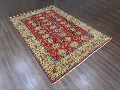 Heriz hand-knotted wool rug in Red & Beige, 10' x 13'11" — SKU O010450 (view 3)