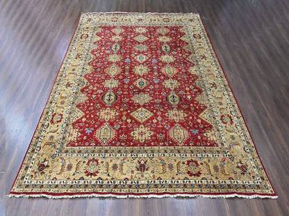 Heriz hand-knotted wool rug in Red & Beige, 12' x 14'9" — SKU O010451 (view 2)