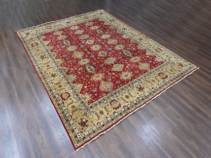 Heriz hand-knotted wool rug in Red & Beige, 12' x 14'9" — SKU O010451 (view 3)