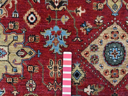 Heriz hand-knotted wool rug in Red & Beige, 12' x 14'9" — SKU O010451 (view 7)