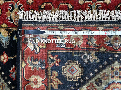 Black 2'1" x 3'0" Heriz Hand knotted Wool Rug - Sku: O010455