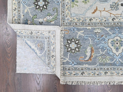 Grey 12'0" x 17'8" Oushak And Peshawar Hand knotted Wool Rug - Sku: O010457