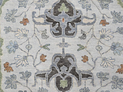 Grey 12'0" x 17'8" Oushak And Peshawar Hand knotted Wool Rug - Sku: O010457