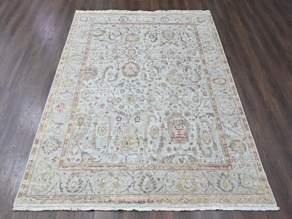 Mahal Oushak hand-knotted wool rug in Gray, 7'10" x 9'11" — SKU O010459 (view 2)