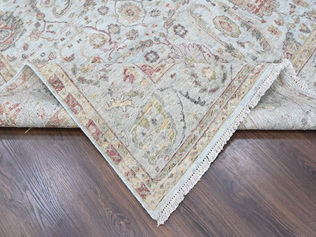 Mahal Oushak hand-knotted wool rug in Gray, 7'10" x 9'11" — SKU O010459 (view 6)