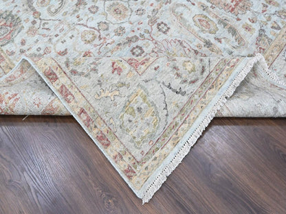 Mahal Oushak hand-knotted wool rug in Gray, 7'10" x 9'11" — SKU O010459 (view 6)