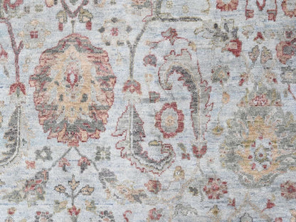 Mahal Oushak hand-knotted wool rug in Gray, 7'10" x 9'11" — SKU O010459 (view 8)